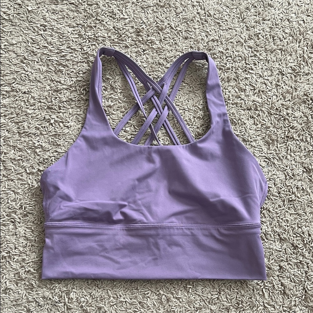 Women's Purple Strappy Sports Bra